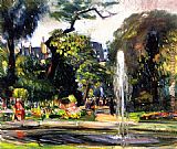 Joseph Kleitsch Luxembourg Gardens. Paris painting